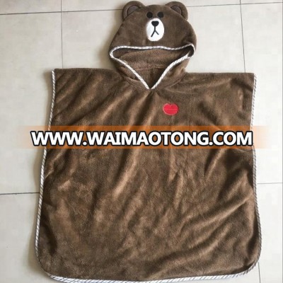 Cute And Soft Child Hooded Surf Poncho, Beach Towel for wholesale