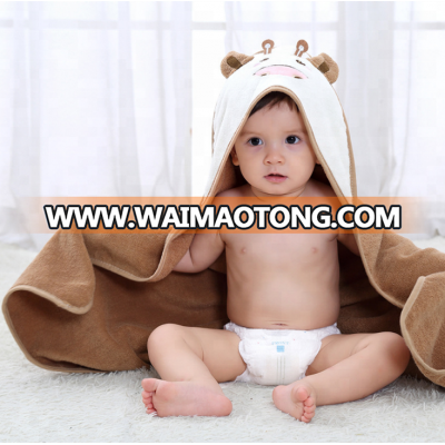 Giraffe baby hooded towel ,cotton baby hooded bath towel